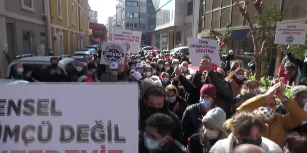 İZMİRLİ DEPREMZEDELERDEN MİMARLAR ODASI'NA DAVA TEPKİSİ