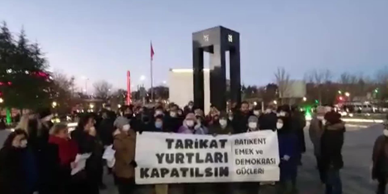 BATIKENT EMEK VE DEMOKRASİ GÜÇLERİ'NDEN, "ENES KARA" PROTESTOSU: "CEMAAT VE TARİKAT YURTLARI YASAKLANMALI"