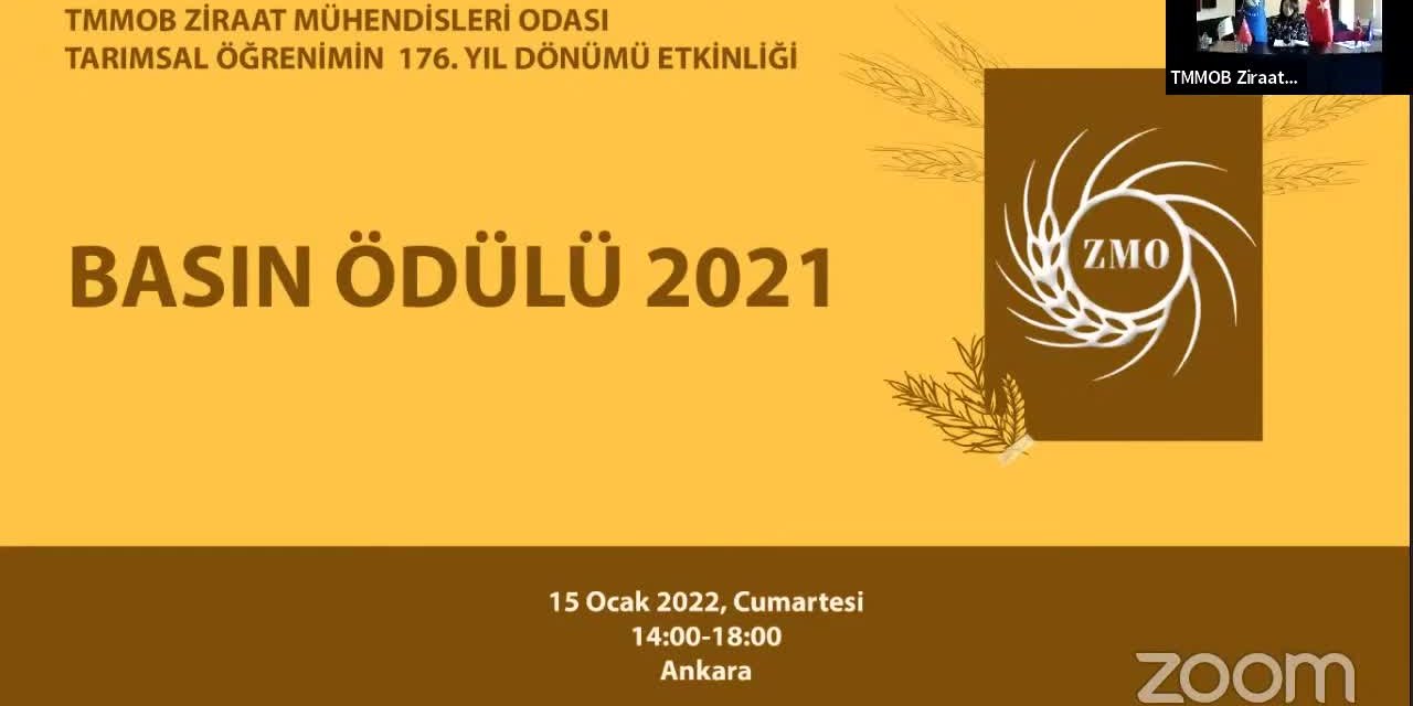 ZİRAAT MÜHENDİSLERİ’NDEN ANKA MUHABİRİ DİLAN KUTLU’YA BASIN ÖDÜLÜ