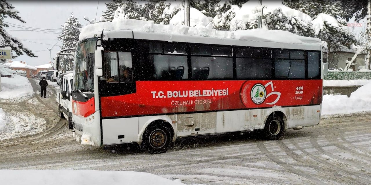 BOLU’DA TOPLU TAŞIMA, KAR YAĞIŞI NEDENİYLE 24 OCAK'A KADAR ÜCRETSİZ