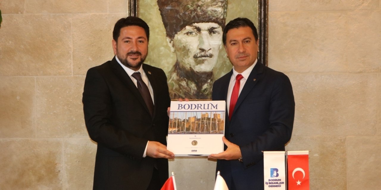 BODRUM İŞ İNSANLARI DERNEĞİ, BELEDİYE BAŞKANI ARAS’I ZİYARET ETTİ