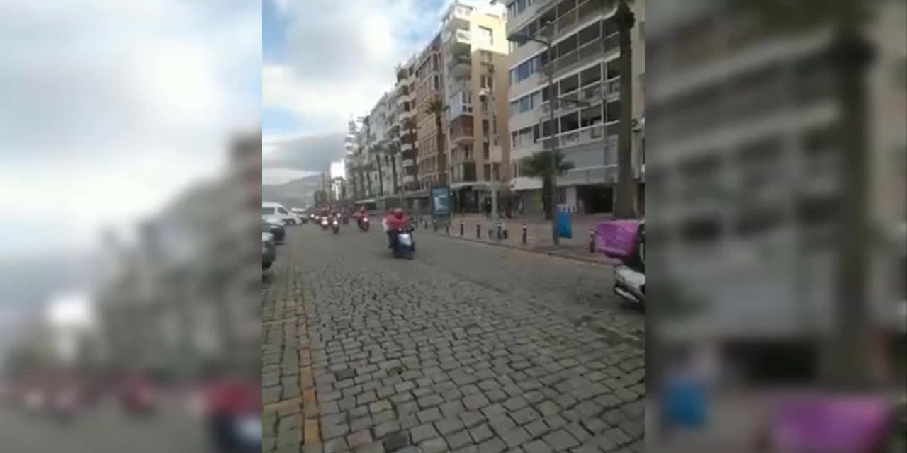 EMEKÇİLER İZMİR'DE YEMEKSEPETİ'Nİ PROTESTO ETTİ, KONVOYLA ŞEHİR TURU ATTI