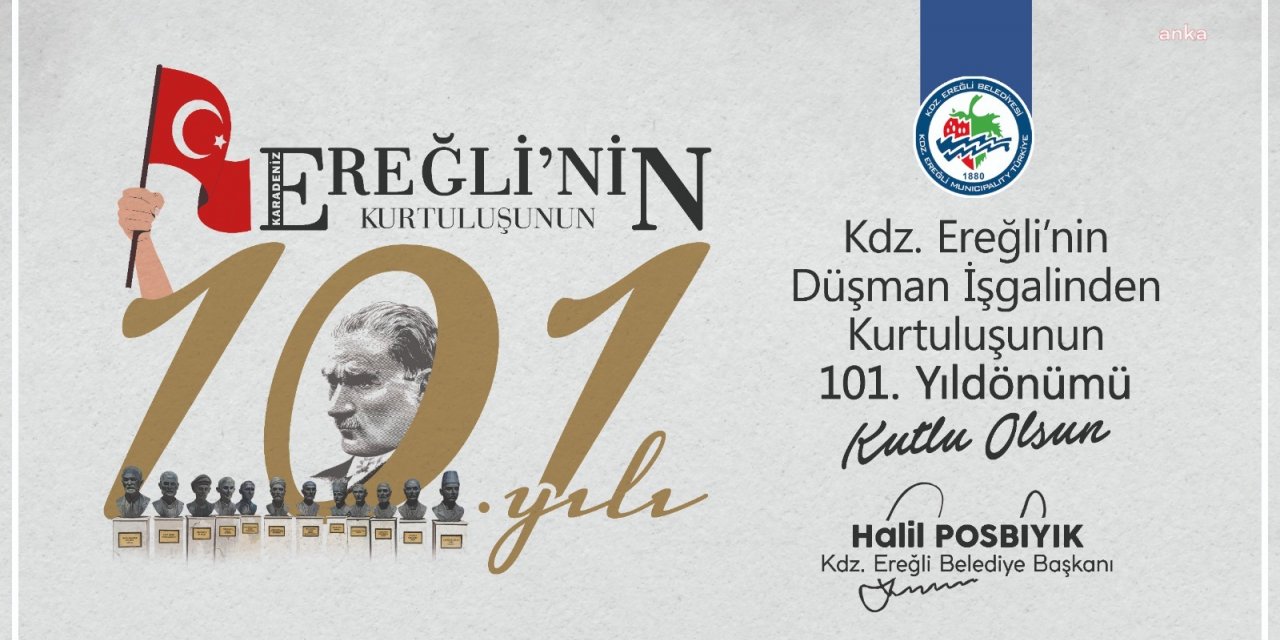 BAŞKAN POSBIYIK, KDZ. EREĞLİ'NİN KURTULUŞ YIL DÖNÜMÜNÜ KUTLADI