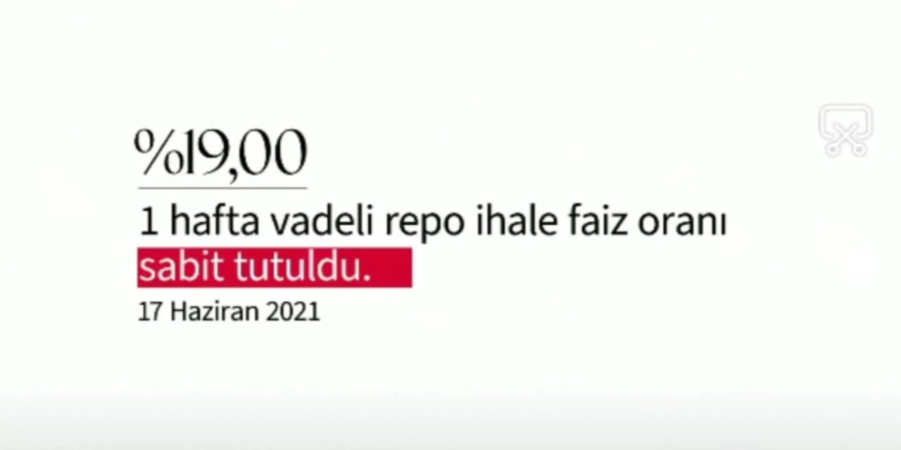 MERKEZ BANKASI FAİZİ YÜZDE 19’DA SABİT TUTTU
