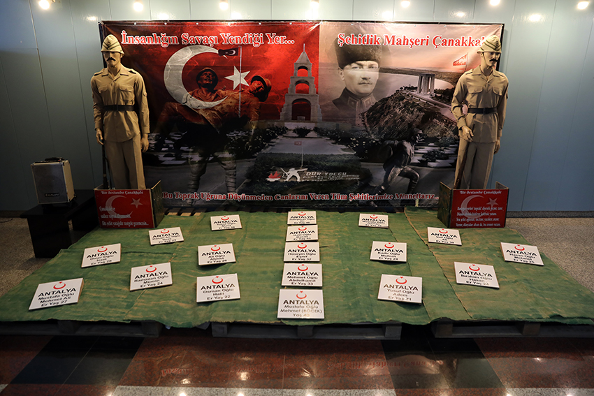 Çanakkale’nin hatıraları Antalya’da