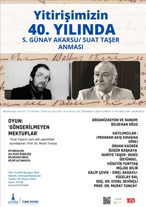Sabri Günay Akarsu ve Suat Taşer anılacak