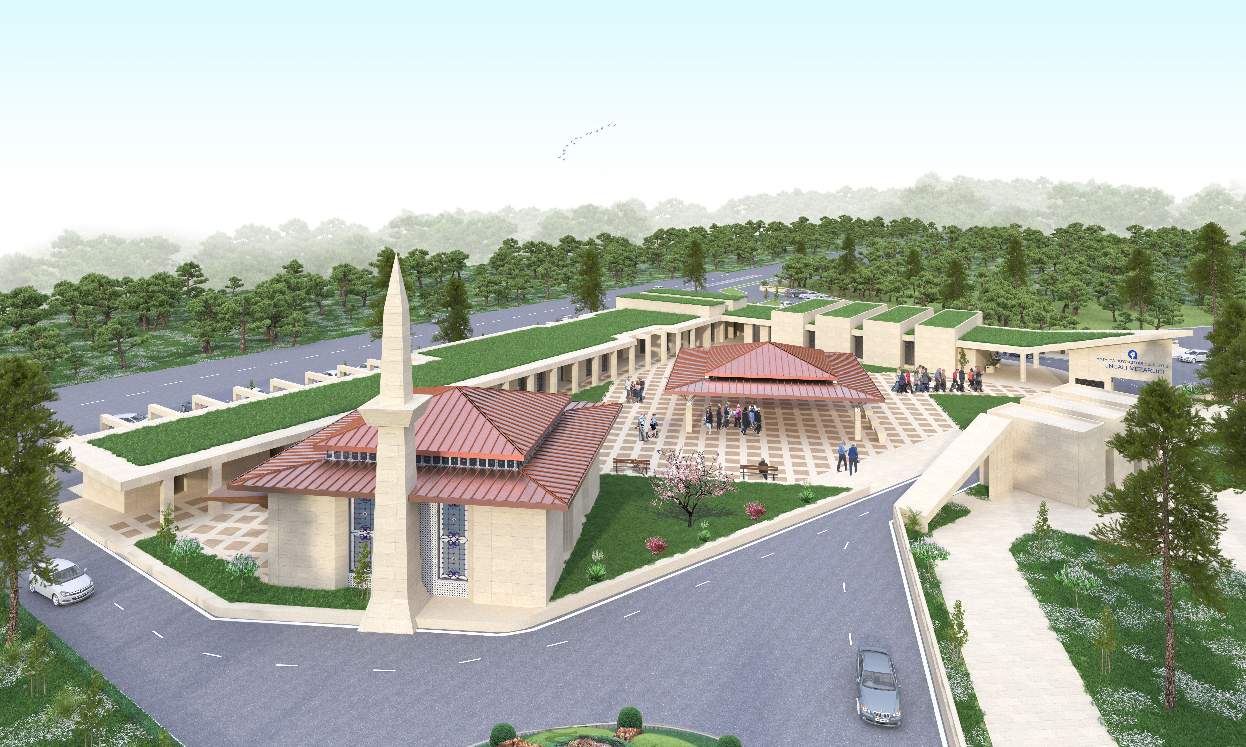 Uncalı Kent Mezarlığı İnşaatı Hızla İlerliyor