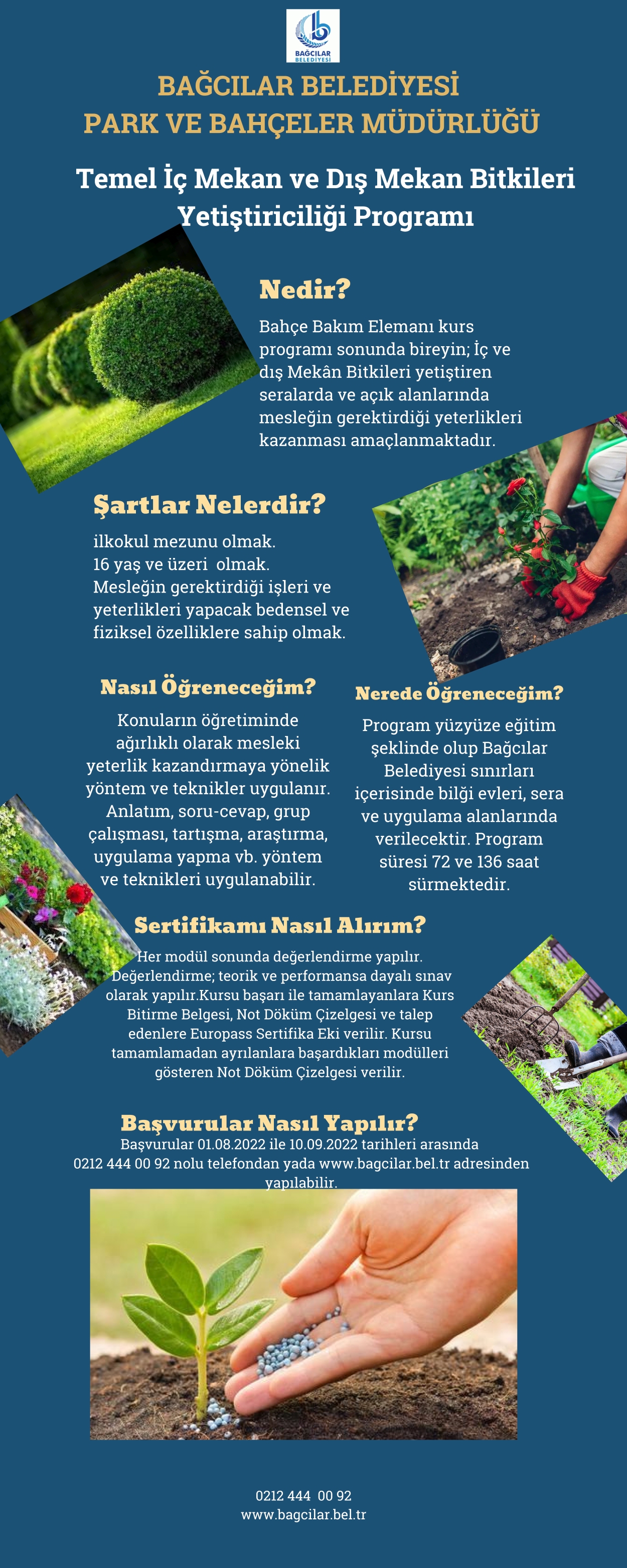 TEMEL İÇ VE DIŞ MEKAN BİTKİLERİ YETİŞTİRİCİLİĞİ PROGRAMI