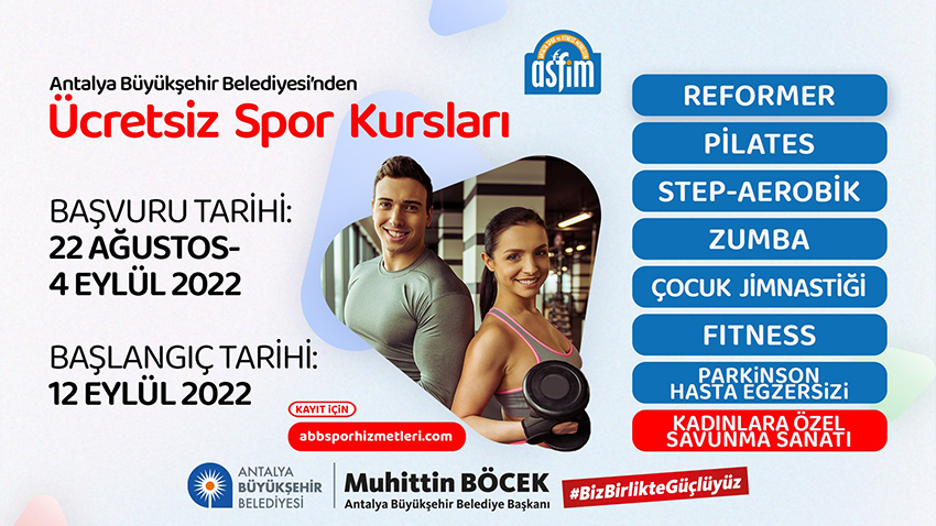 ASFİM’de ücretsiz spor kursu için kayıtlar başladı