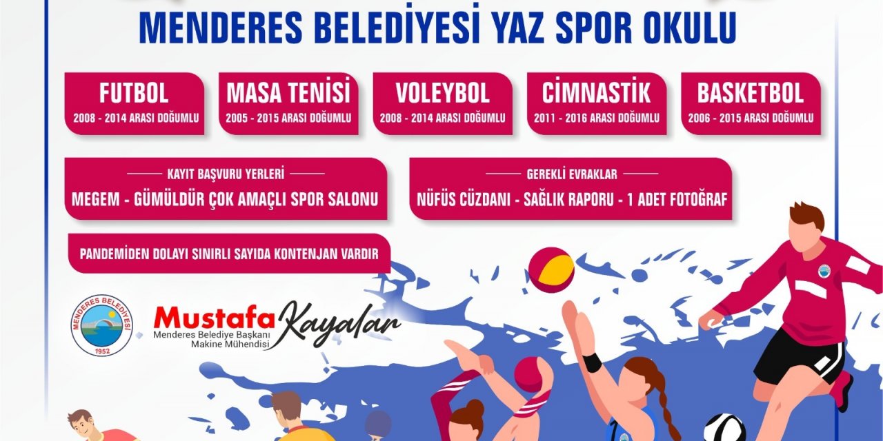MENDERES BELEDİYESİ YAZ SPOR OKULLARI BAŞLIYOR