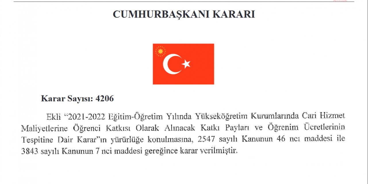 ÖĞRENCİ HARÇLARINA ZAM GELDİ