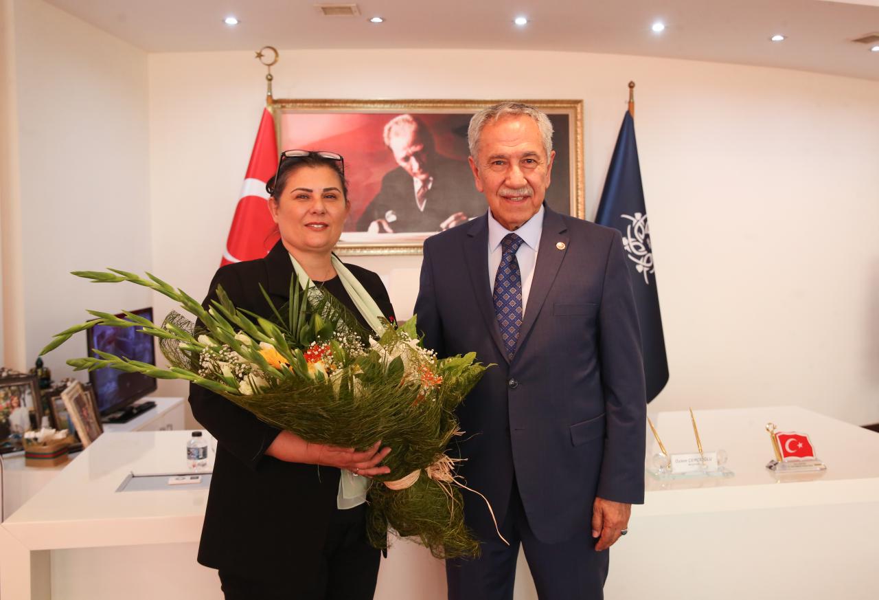 22. DÖNEM TBMM BAŞKANI BÜLENT ARINÇ'TAN BAŞKAN ÇERÇİOĞLU'NA ZİYARET