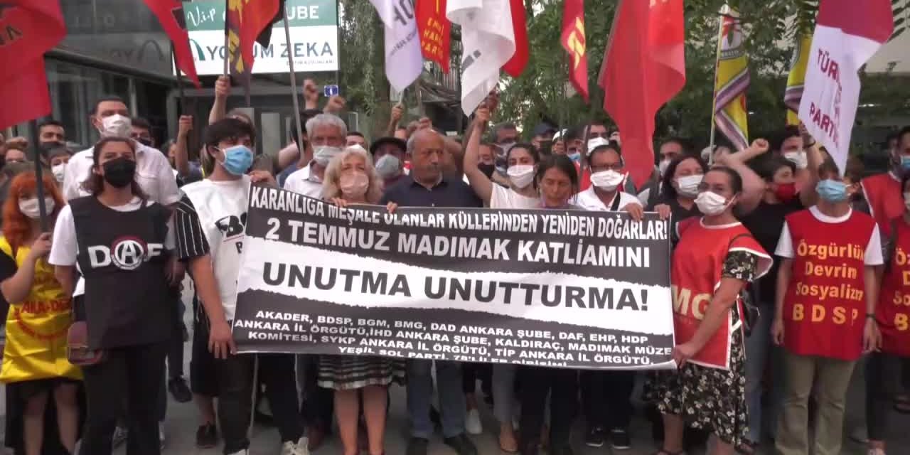 SİVAS KATLİAMINDA ÖLENLER ANKARA’DA ANILDI