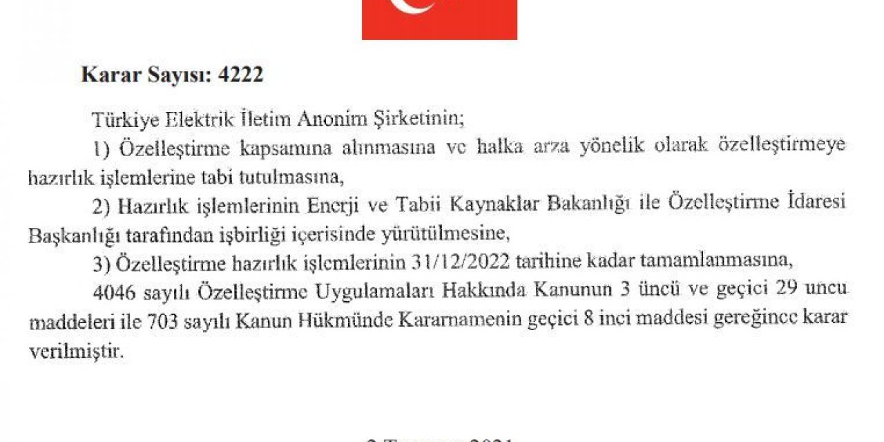 TEİAŞÖZELLEŞTİRİLİYOR