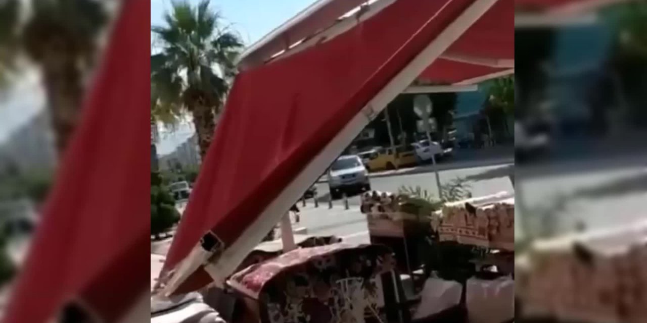 APARTMANDAN BETON PARÇALARI DÜŞTÜ, ŞANS ESERİ YARALANAN OLMADI