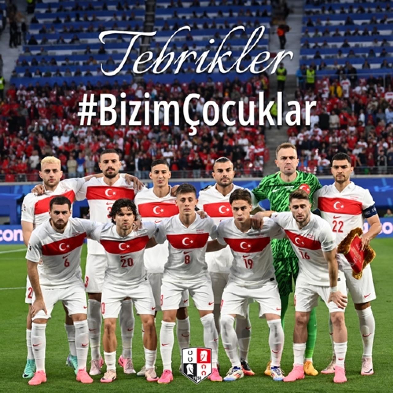 Euro 2024’te çeyrek finale çıkmayı başaran A Milli Futbol Takımımızı gönülden tebrik ederiz