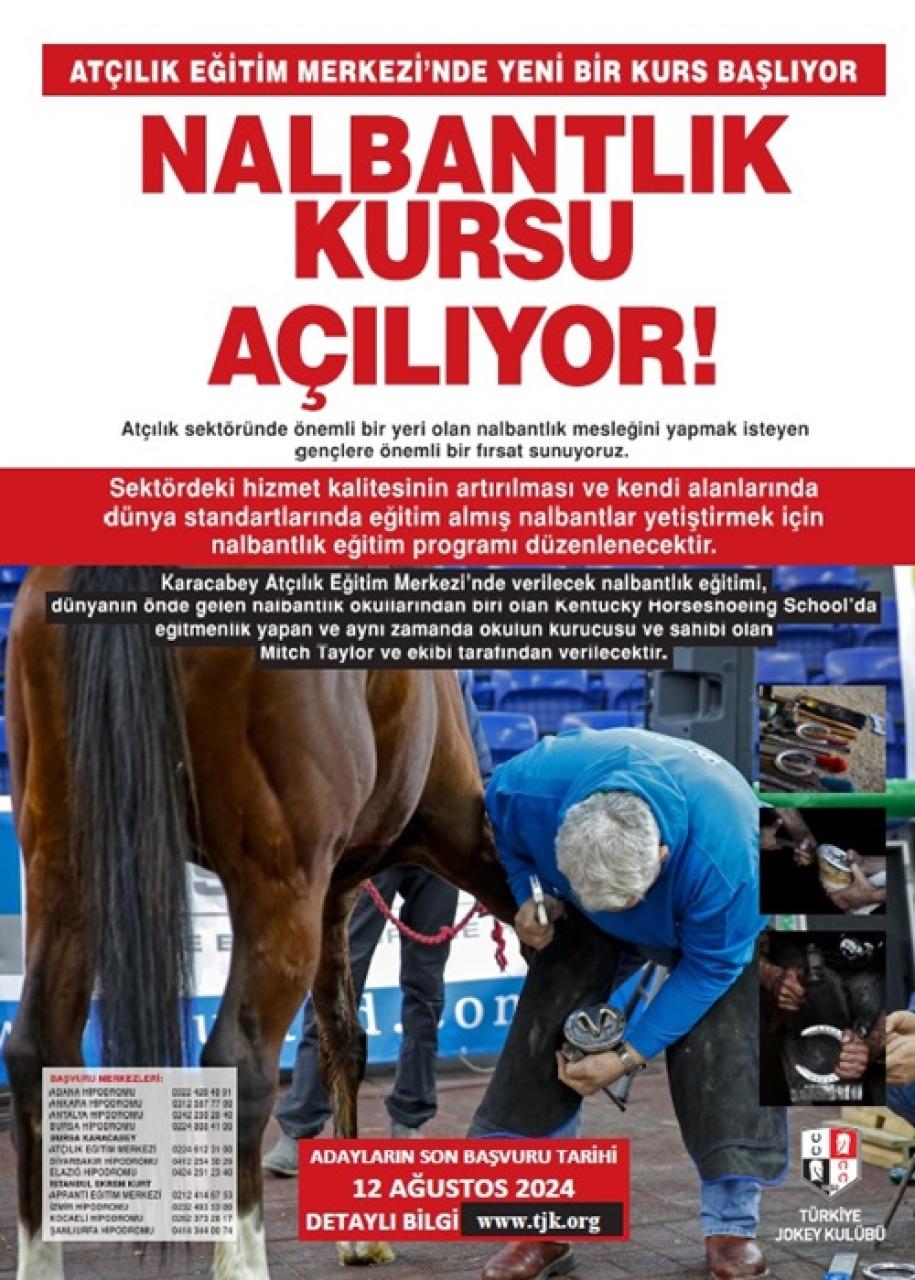Karacabey Atçılık Eğitim Merkezi'nde Nalbantlık Kursu açılıyor