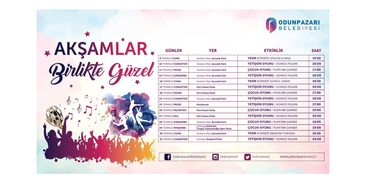 ODUNPAZARI’NDA “AKŞAMLAR BİRLİKTE GÜZEL”LEŞİYOR
