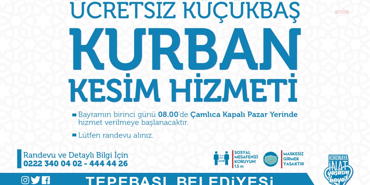 TEPEBAŞI BELEDİYESİ, KURBAN KESİM ALANINI BELİRLEDİ