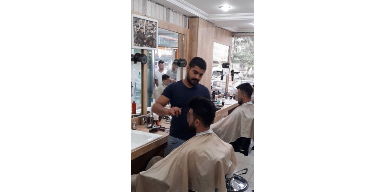BERBER DÜKKANINDA AYLARCA ATIŞ TALİMİ YAPMIŞ