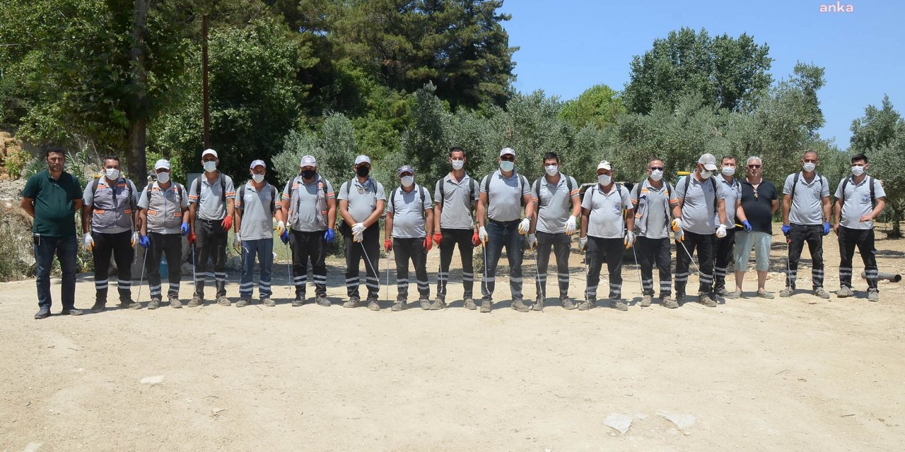KUŞADASI'NDA KARASİNEKLE MÜCADELE TİMİ