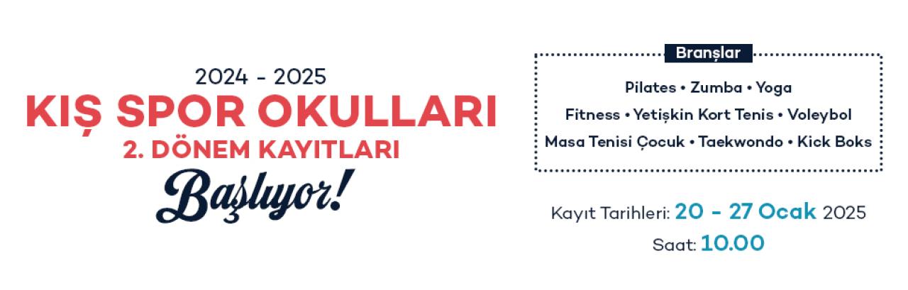 KIŞ SPOR OKULLARI İÇİN 2. DÖNEM KAYITLARI BAŞLADI