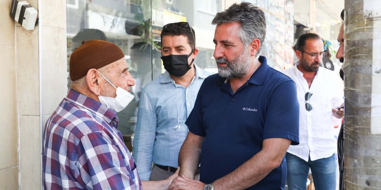 BAYRAKLI BELEDİYE BAŞKANI SANDAL, MAHALLE ZİYARETLERİNİ SÜRDÜRÜYOR