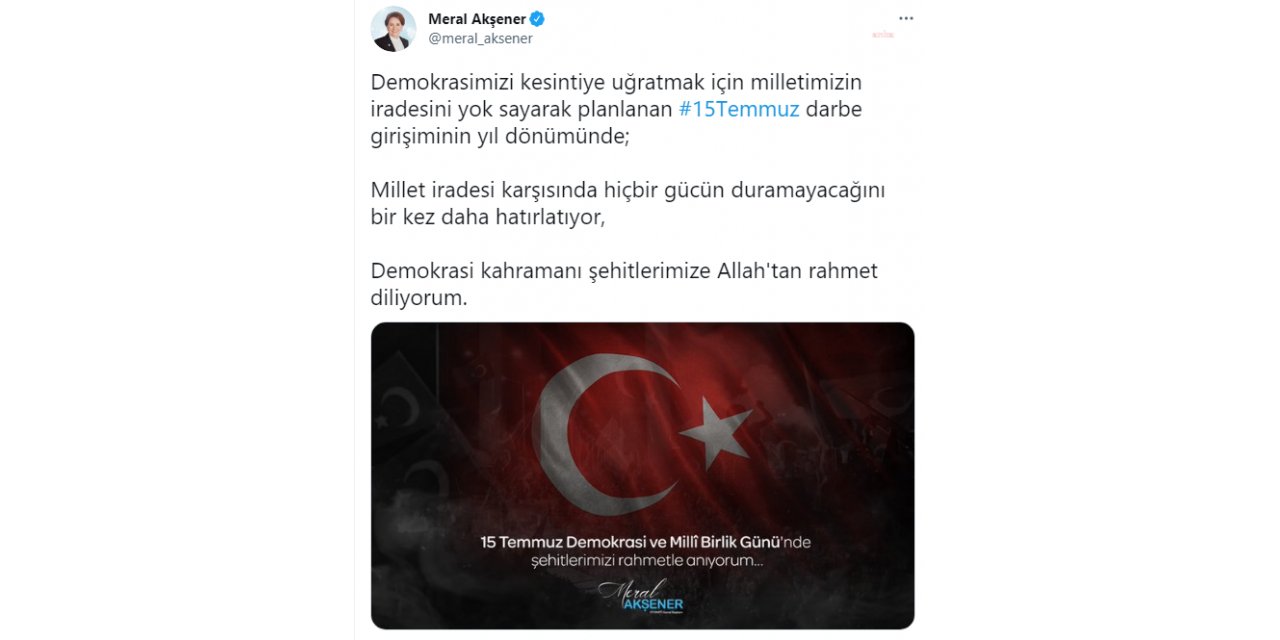 SİYASİ PARTİ GENEL BAŞKANLARI, 15 TEMMUZ ŞEHİTLERİNİ MESAJLA ANDI
