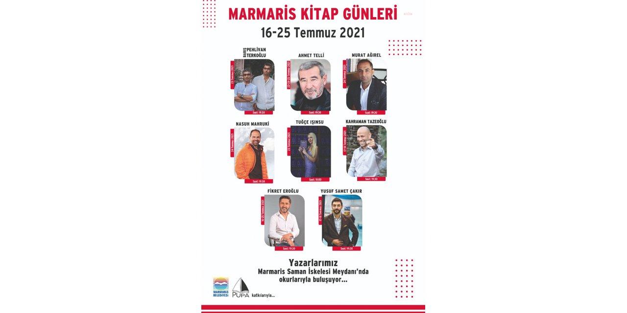 MARMARİS KİTAP GÜNLERİ, BİRÇOK YAZARI OKUYUCUSUYLA BULUŞTURACAK
