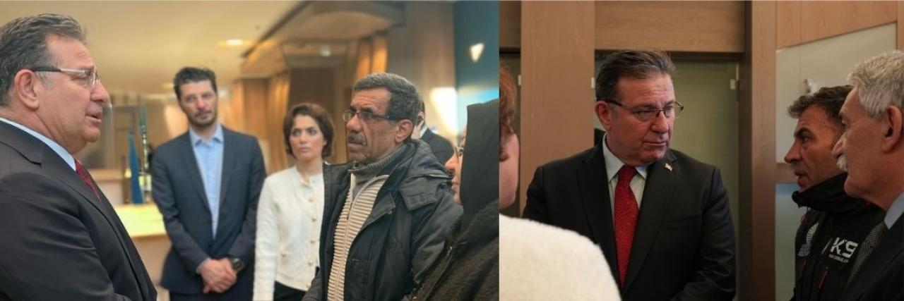 BAŞKAN AKSU, ECE GÜREL’İ VE YAKINLARINI HASTANEDE ZİYARET ETTİ