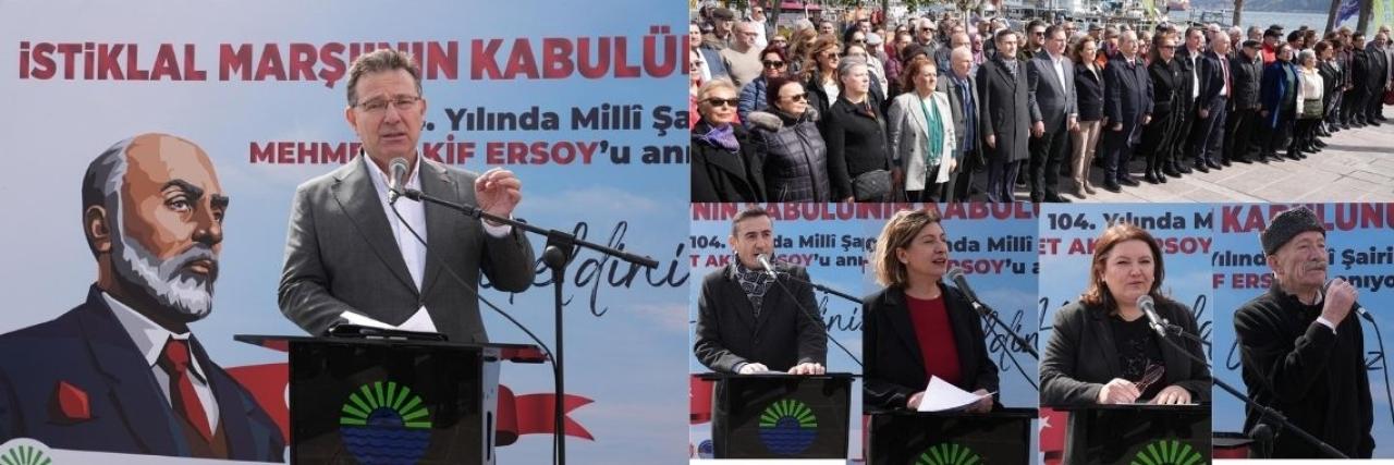 BAŞKAN AKSU, İSTİKLAL MARŞI’NIN 104. YILI TÖRENİ’NE KATILDI