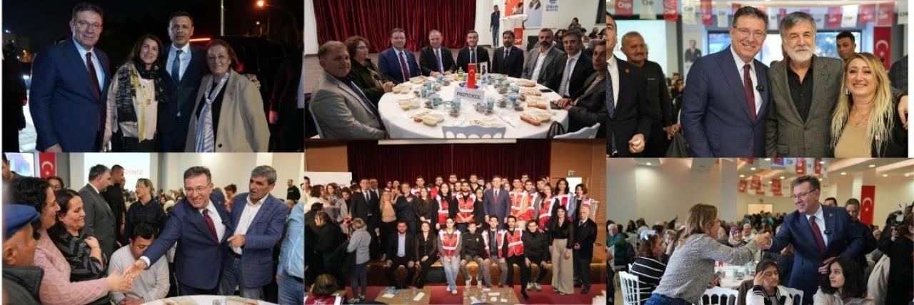 BAŞKAN AKSU, CHP SARIYER İLÇE BAŞKANLIĞI İFTAR YEMEĞİNE KATILDI