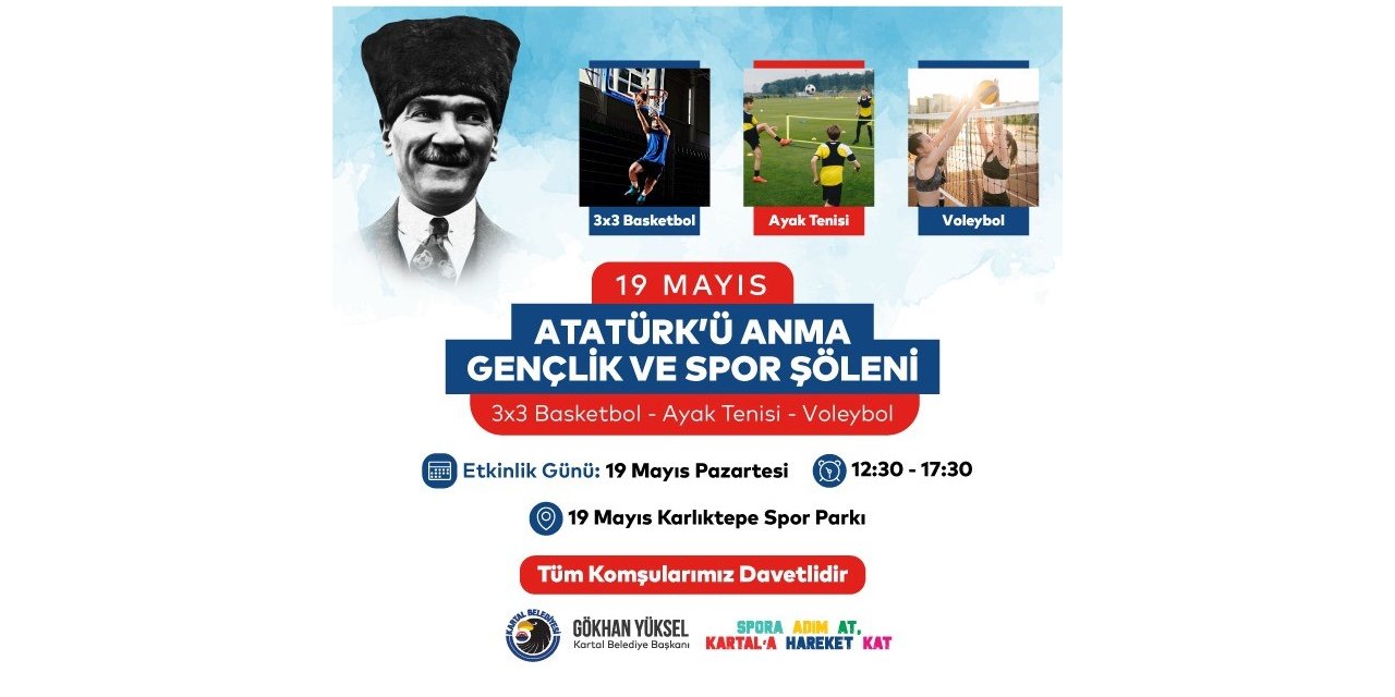 KARTAL BELEDİYESİ’NDEN 19 MAYIS’A YAKIŞIR KUTLAMA: SPOR VE SANATLA DOLU BİR BAYRAM