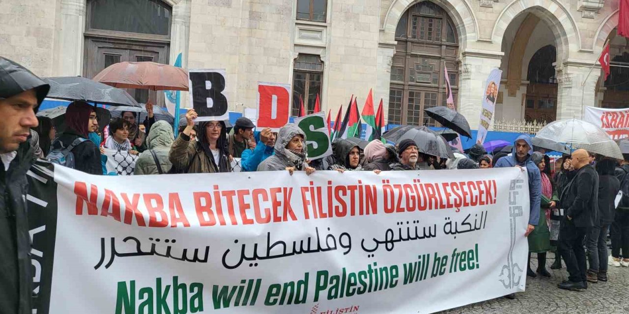 SİRKECİ’DE NAKBA’NIN 77. YILDÖNÜMÜ İÇİN EYLEM YAPILDI