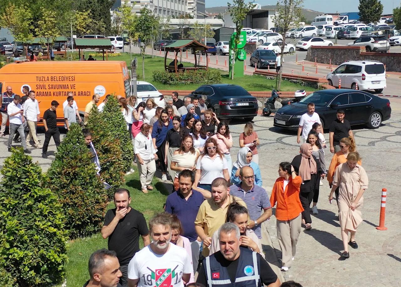Tuzla Belediyesi’nden olası afetlere karşı tatbikat