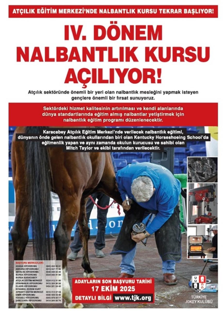 Karacabey Atçılık Eğitim Merkezi'nde Nalbantlık Kursu açılıyor