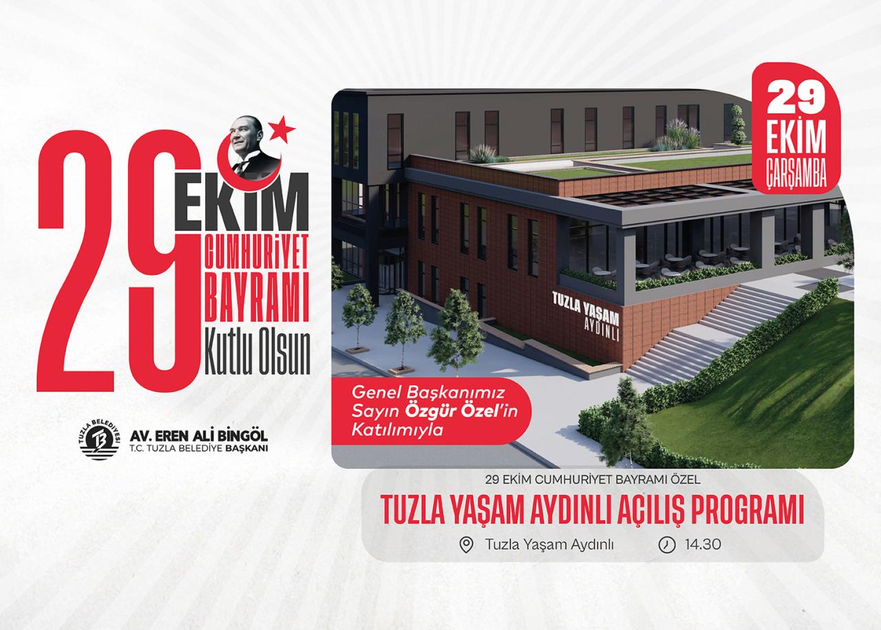 “Tuzla Yaşam Aydınlı” 29 Ekim’de Özgür Özel’in katılımıyla açılıyor