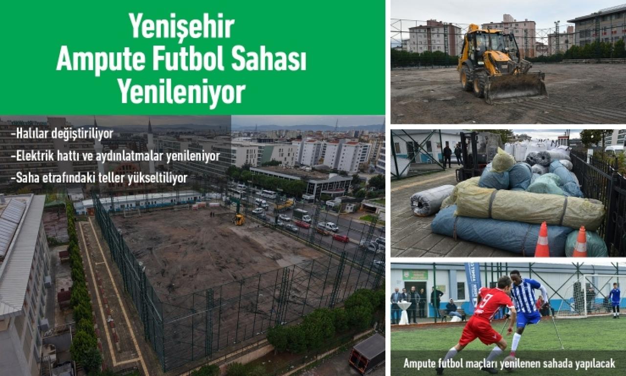 Yenişehir Ampute Futbol Sahası Yenileniyor