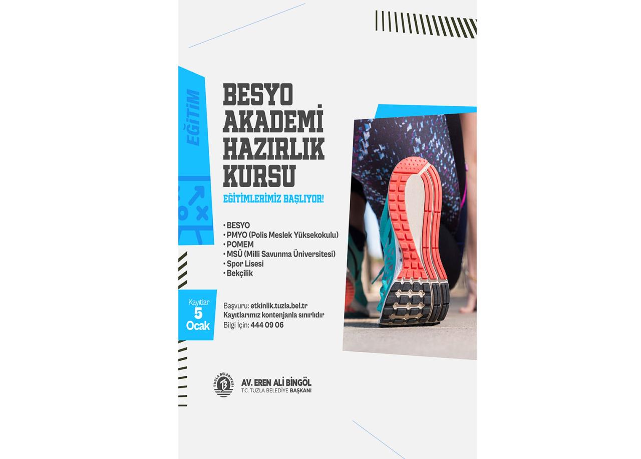 Tuzla Belediyesi BESYO Akademi Hazırlık Kursları için başvurular başladı