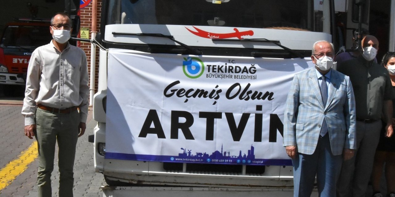 TEKİRDAĞ BÜYÜKŞEHİR BELEDİYESİ'NDEN ARTVİN’E YARDIM ELİ