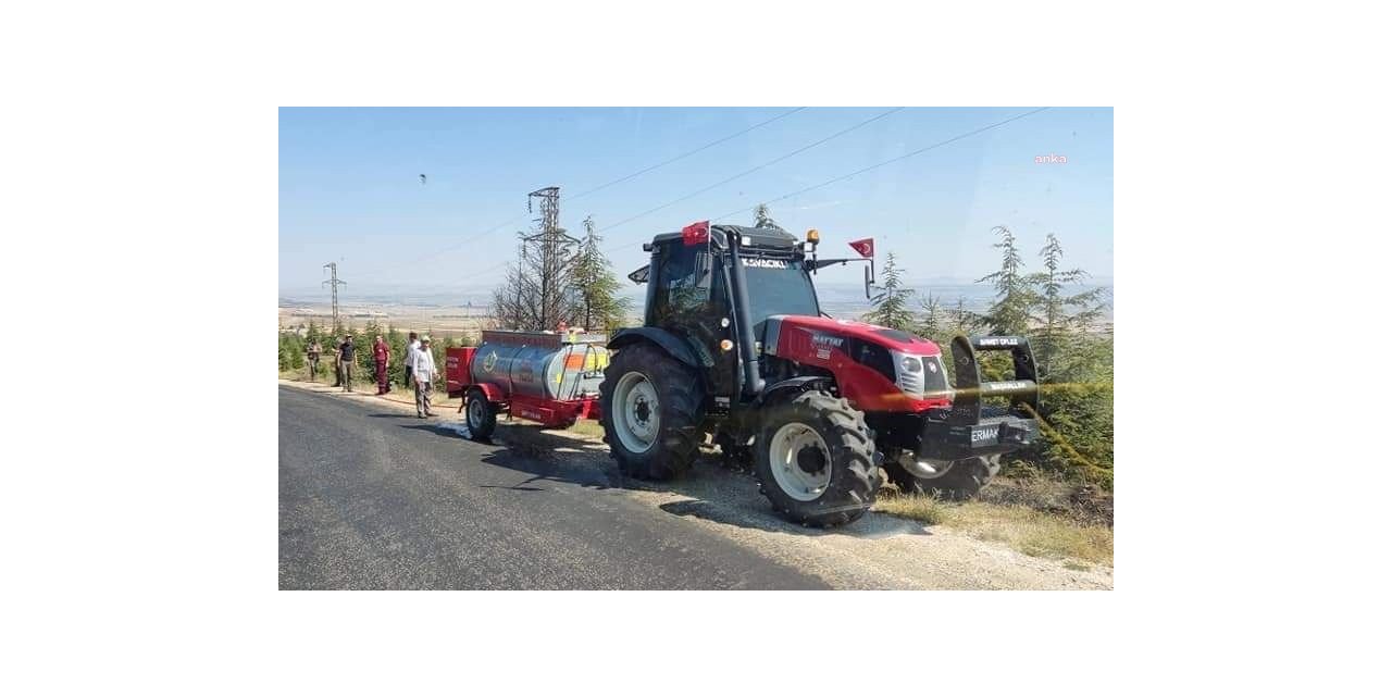 ESKİŞEHİR’DE BİR ORMAN, DİKKAT, ÖZVERİ VE KÖYDEKİ SU TANKERİ SAYESİNDE KURTULDU