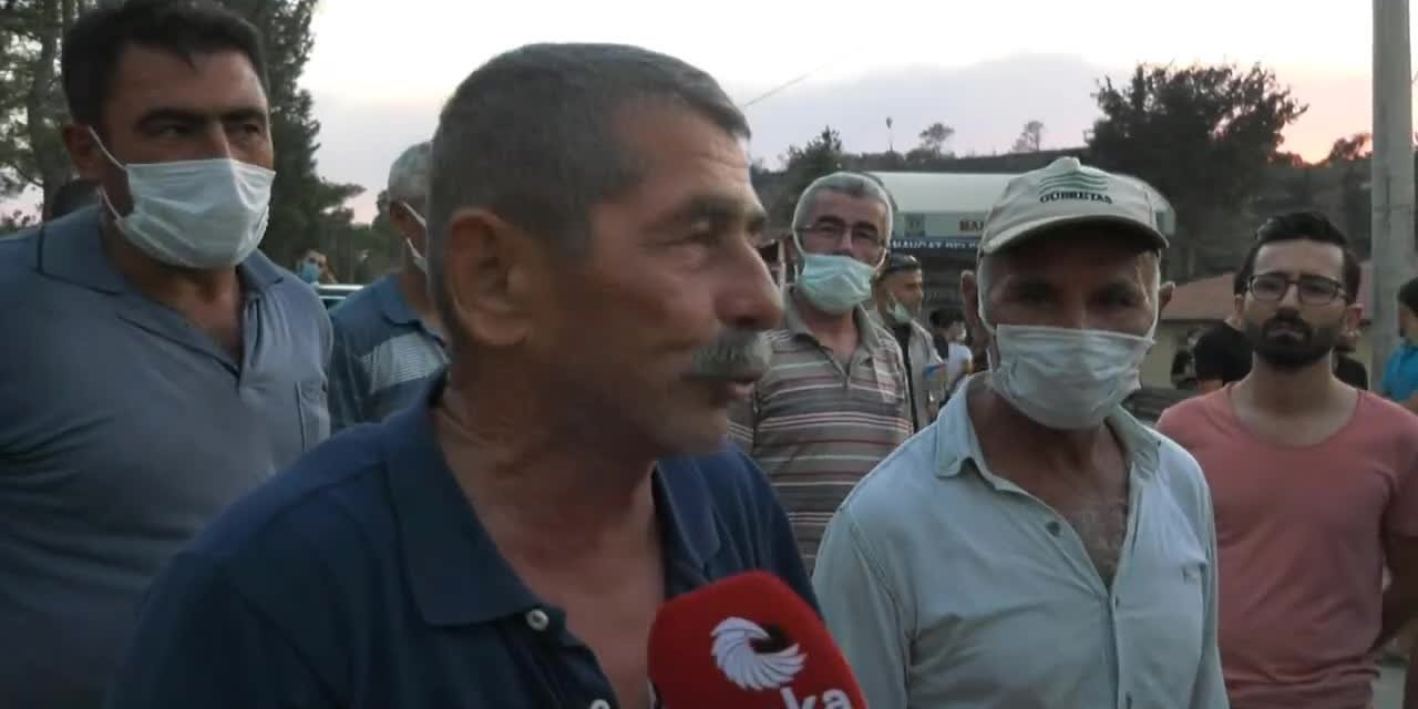 MANAVGAT’TA YANGINDAN ETKİLENEN KÖYLÜ BAKANLARA TEPKİ GÖSTERDİ: "GİDİP DE HİLTON OTELLERDE YATMASIN"