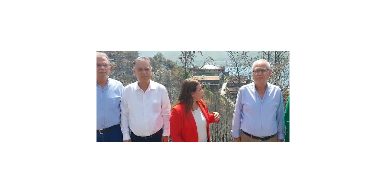 CHP'Lİ KARACA YANGIN BÖLGESİNDE: "YANAN YERLERE BETON DİKMEYE KALKARLARSA KARŞILARINDA OLACAĞIZ"