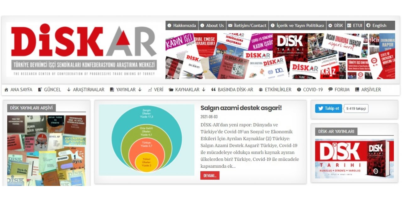 DİSK'TEN ÇARPICI RAPOR: SALGIN AZAMİ, DESTEK ASGARİ