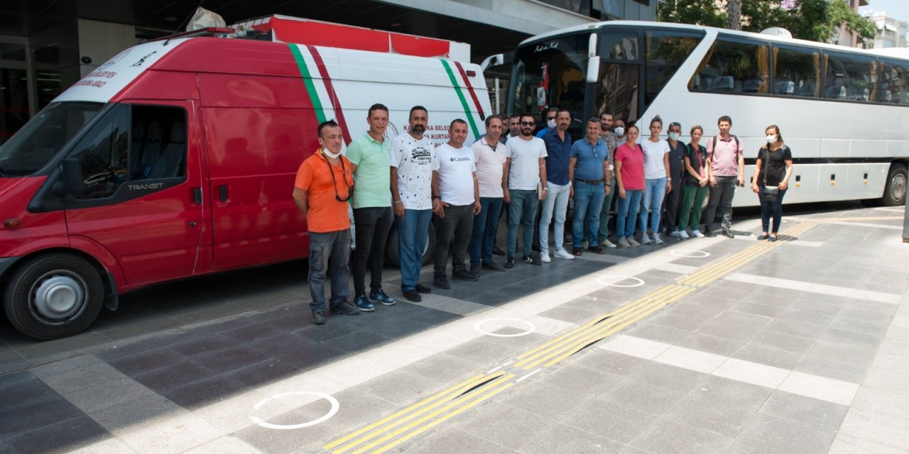 KARŞIYAKA BELEDİYESİ, BODRUM YANGININA EKİP GÖNDERDİ