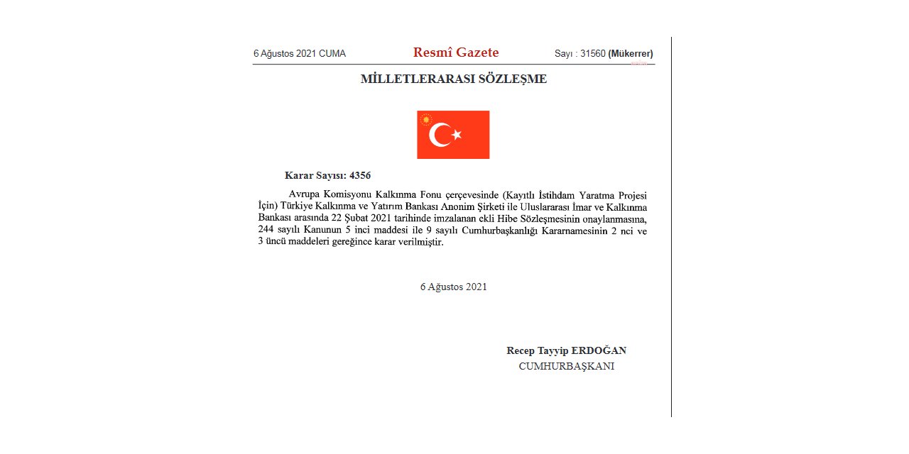ERDOĞAN, AB'NİN 780 MİLYON AVROLUK SIĞINMACI FONUNA İLİŞKİN PROGRAMI ONAYLADI