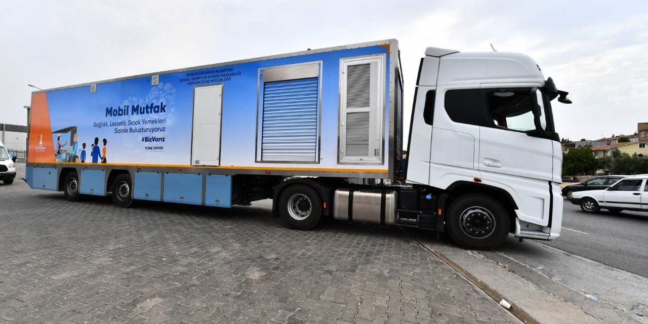 İZMİR BÜYÜKŞEHİR BELEDİYESİNİN MOBİL MUTFAĞI MUĞLA'DA