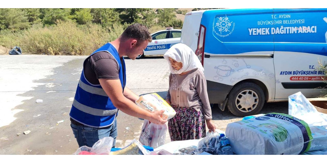 AYDIN BÜYÜKŞEHİR BELEDİYESİ, YANGIN BÖLGESİNDEKİÇALIŞMALARINI SÜRDÜRÜYOR