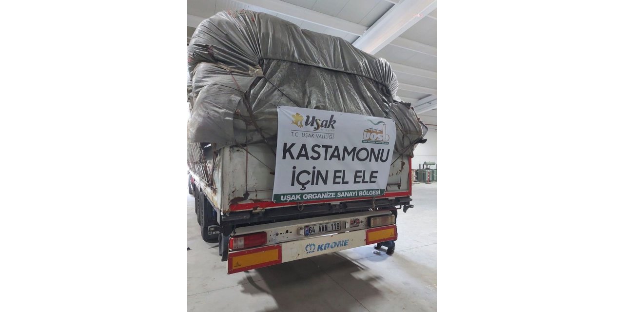 UŞAK'TAN KARADENİZE YARDIM KONVOYU YOLA ÇIKTI