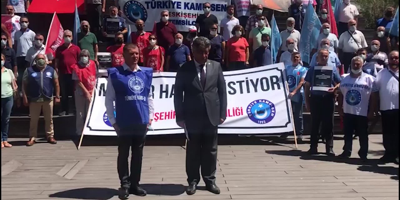 KAMU-SEN, HÜKÜMETİN ZAM TEKLİFİNİ ESKİŞEHİR VE IĞDIR'DA PROTESTO ETTİ